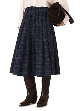 Jicaro Check Skirt with Rhinestones